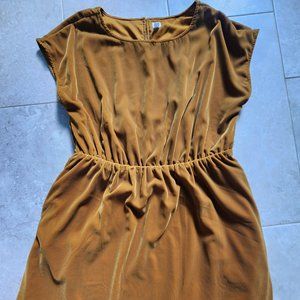 Gap Gold Velvet Mini-dress